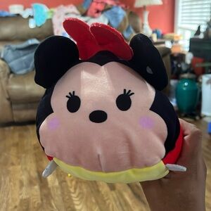 Disney Tsum Tsum Minnie Mouse Plush 8.5" Stuffed Toy Red Bow Polka Dots Soft
